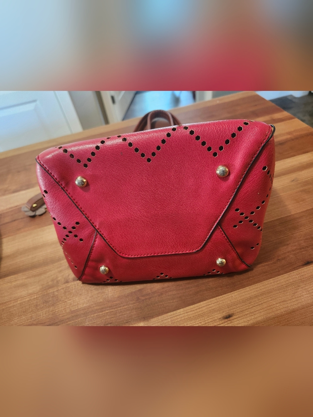 Louenhide Bermuda Handbag In Raspberry. - Picture 11 of 13